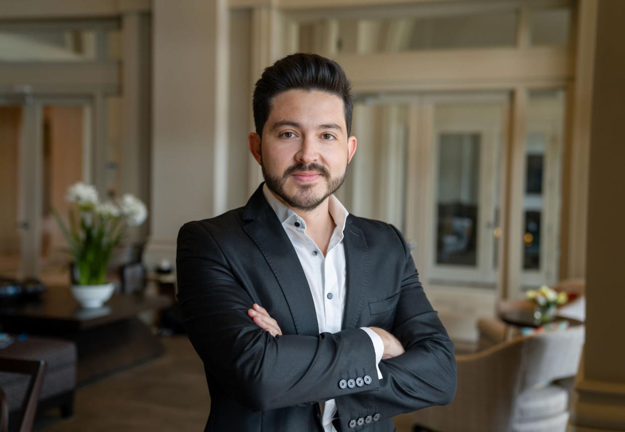 Confident real estate investor