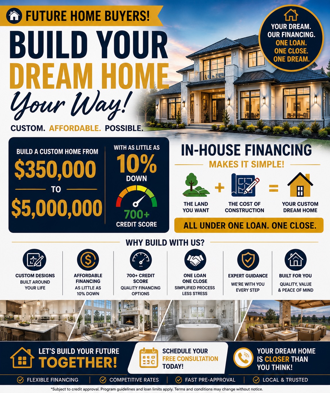 Custom Dream Home Financing
